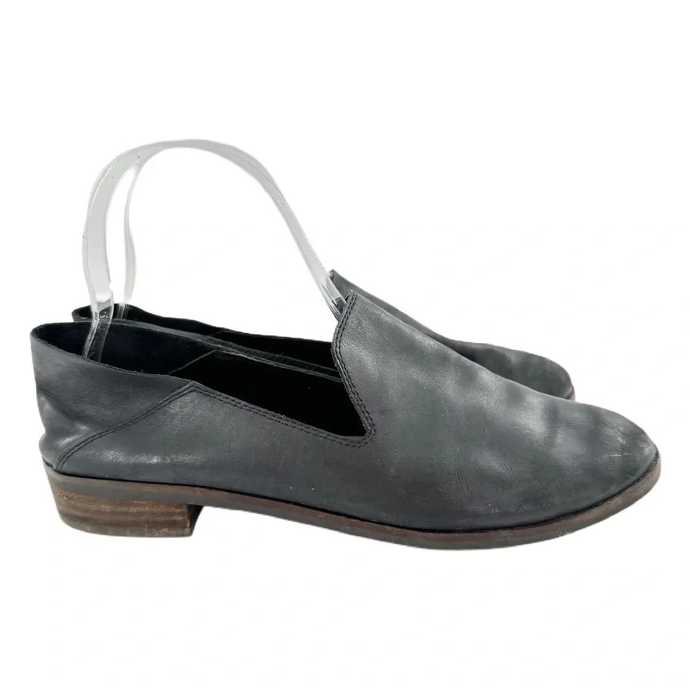 Lucky brand womens Flats size 9.5 40.5 Cahill black Leather minimalist mules